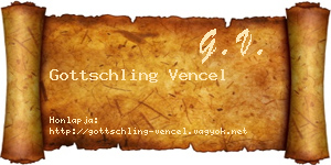 Gottschling Vencel névjegykártya